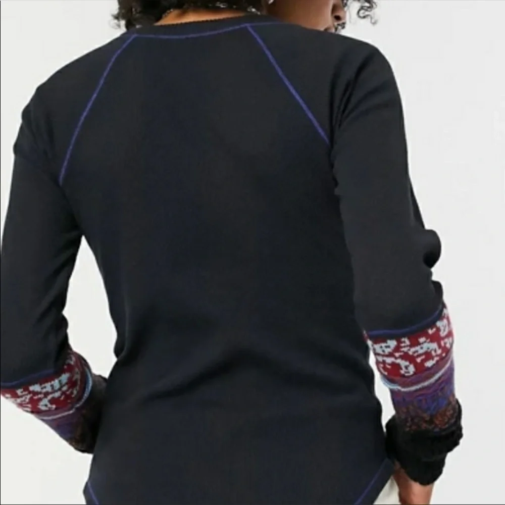 Free People In the‎ Mix Thermal Cuff Long Sleeve Top